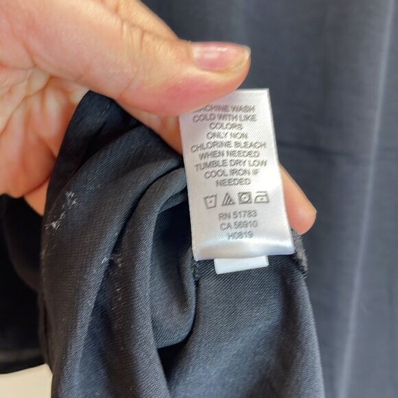 🅢🅐🅛🅔 Maurices Black Tunic Blouse Eyelet Detail Slit on sides V-Neckline - Picture 10 of 10